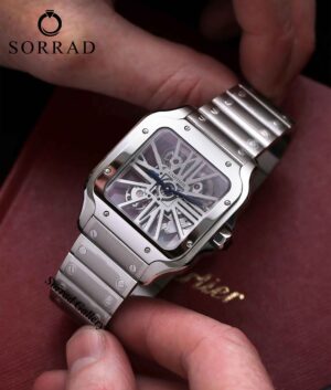 ساعت کارتیر پنتر مردانه / اتومات بند استیل رنگ سیلور صفحه سیلور