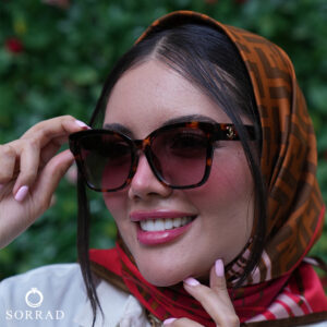 عینک زنانه شنل / فریم کائوچو و چرم عدسی پلی کربنات - Image 2