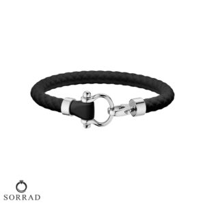 دستبند امگا/ رابر Black Silver